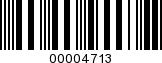 Barcode Image 00004713