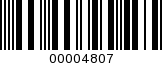 Barcode Image 00004807