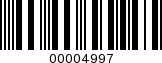 Barcode Image 00004997