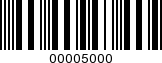 Barcode Image 00005000