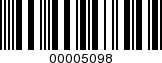 Barcode Image 00005098
