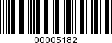 Barcode Image 00005182