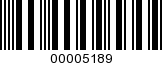 Barcode Image 00005189