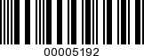 Barcode Image 00005192