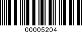 Barcode Image 00005204