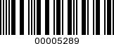 Barcode Image 00005289