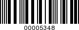 Barcode Image 00005348
