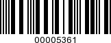 Barcode Image 00005361