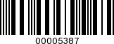 Barcode Image 00005387