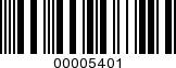 Barcode Image 00005401