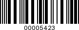 Barcode Image 00005423