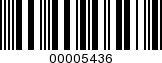 Barcode Image 00005436
