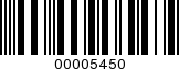 Barcode Image 00005450