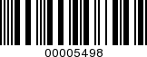 Barcode Image 00005498