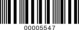 Barcode Image 00005547