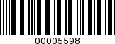 Barcode Image 00005598