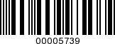 Barcode Image 00005739
