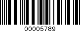 Barcode Image 00005789