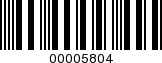 Barcode Image 00005804