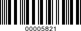 Barcode Image 00005821