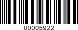 Barcode Image 00005922