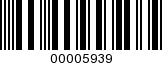 Barcode Image 00005939