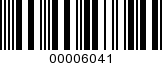 Barcode Image 00006041