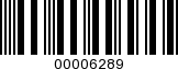 Barcode Image 00006289