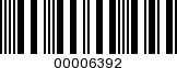 Barcode Image 00006392