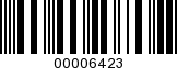 Barcode Image 00006423