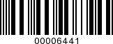 Barcode Image 00006441