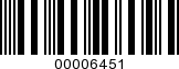 Barcode Image 00006451