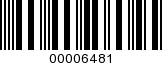 Barcode Image 00006481