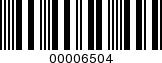 Barcode Image 00006504