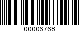Barcode Image 00006768