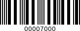Barcode Image 00007000