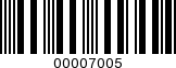 Barcode Image 00007005