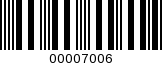 Barcode Image 00007006