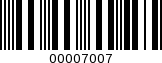Barcode Image 00007007