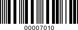 Barcode Image 00007010