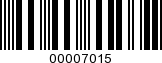 Barcode Image 00007015