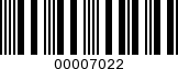 Barcode Image 00007022