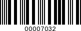 Barcode Image 00007032