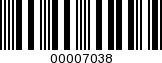 Barcode Image 00007038
