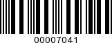 Barcode Image 00007041
