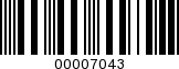 Barcode Image 00007043