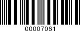 Barcode Image 00007061