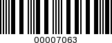 Barcode Image 00007063