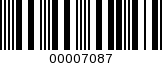 Barcode Image 00007087
