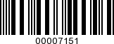 Barcode Image 00007151